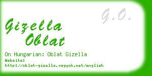 gizella oblat business card